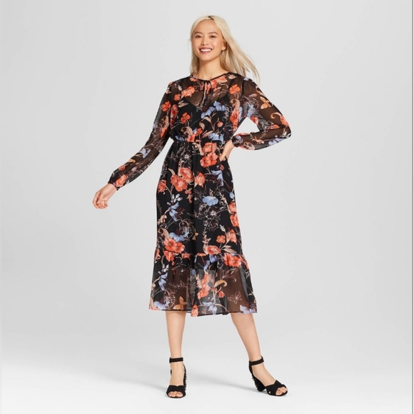 Who What Wear Dresses & Skirts - Who What Wear Winter Floral Dress